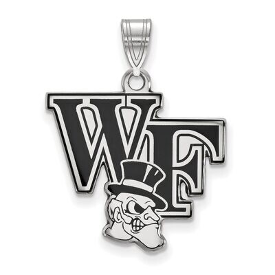 Wake Forest University Large Enamel Pendant Sterling Silver SS052WFU, MPN: SS052WFU, 886774720975