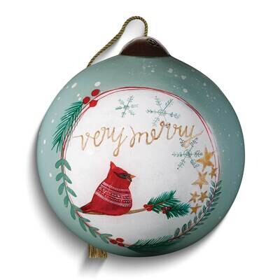 Neqwa Art Cardinal With Merry Message Ornament GM25359, MPN: GM25359, 842181118460
