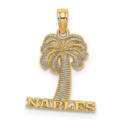Naples Under Palm Tree Charm 14k Gold K7565, MPN: K7565, 637218116362