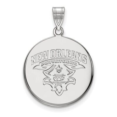 University of New Orleans Large Disc Pendant 14k White Gold 4W021UNO, MPN: 4W021UNO, 886774843131