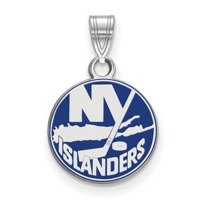 New York Islanders Small Enamel Pendant Sterling Silver Rhodium-plated SS007ISL, MPN: SS007ISL, 191…