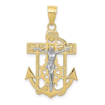 Two-Tone Mariner&#39;s Crucifix Pendant 10k Gold 10K2209, MPN: 10K2209,