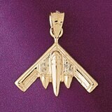 Dazzlers Jewelry Airplane Jet Pendant Necklace Charm Bracelet in Yellow, White or Rose Gold 4478, M…