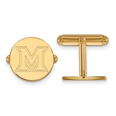 Miami University Cufflinks Gold-plated Silver GP010MU, MPN: GP010MU, 886774911113