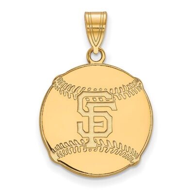 San Francisco Giants Pendant in Baseball Gold-plated Silver GP017GIT, MPN: GP017GIT, 886774921006