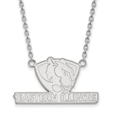 Eastern Illinois University Large Enamel Pendant with Necklace Sterling Silver SS008EIU-18, MPN: SS…