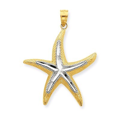 Starfish Pendant 14K Gold &amp; Rhodium K4175, MPN: K4175, 637218142781