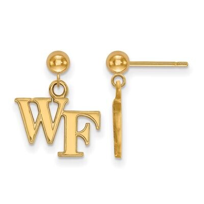Wake Forest University Earring Dangle Ball Gold-plated Silver GP008WFU, MPN: GP008WFU, 886774908588