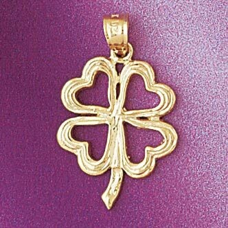 Dazzlers Jewelry Three Leaf Clover Pendant Necklace Charm Bracelet in Yellow, White or Rose Gold 70…