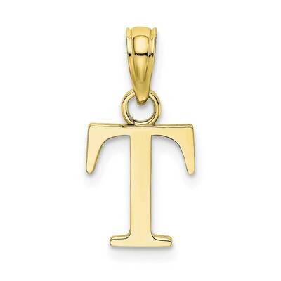 T Block Initial Charm 10k Gold Polished 10K6423T, MPN: 10K6423T, 63721800748