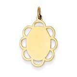 Plain .013 Gauge Engravable Flower Disc Charm 14k Gold XM247/13, MPN: XM247/13, 883957485553