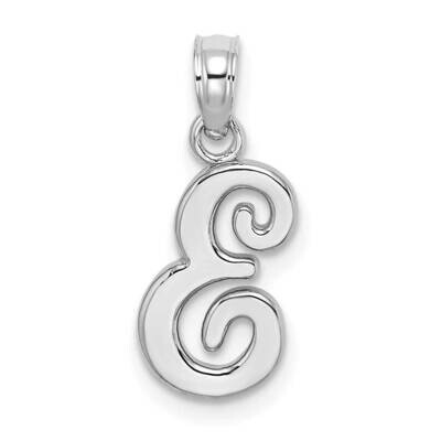 E Script Initial Charm 14k White Gold Polished K6422WE, MPN: K6422WE, 196904088791