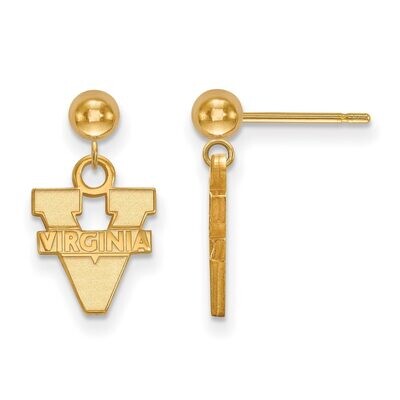 University of Virginia Earring Dangle Ball Gold-plated Silver GP010UVA, MPN: GP010UVA, 886774912042