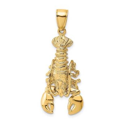 Moveable Lobster Charm 14k Gold 2-D K7872, MPN: K7872, 637218035793