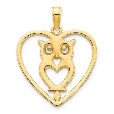 Owl Charm 14k Gold D5263, MPN: D5263, 196904082898