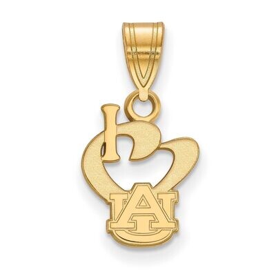 Auburn University Small I love Logo Pendant Gold-plated Silver GP019AU, MPN: GP019AU, 886774923383