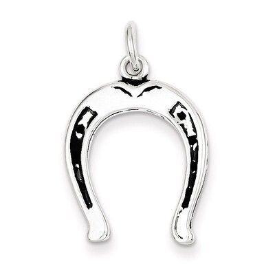 Horse Shoe Charm Antiqued Sterling Silver QC7616, MPN: QC7616, 883957581781