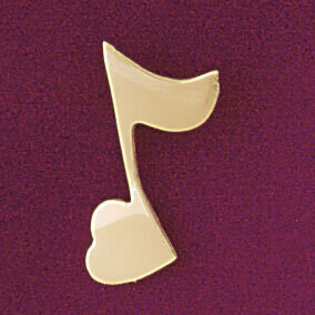 Dazzlers Jewelry Musical Note Pendant Necklace Charm Bracelet in Yellow, White or Rose Gold 6273, M…