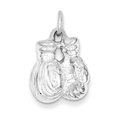 Boxing Gloves Charm Sterling Silver QC763, MPN: QC763, 883957916996