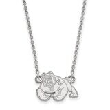 California State University Fresno Small Pendant with Chain Necklace 14k White Gold 4W007CSF-18, MP…