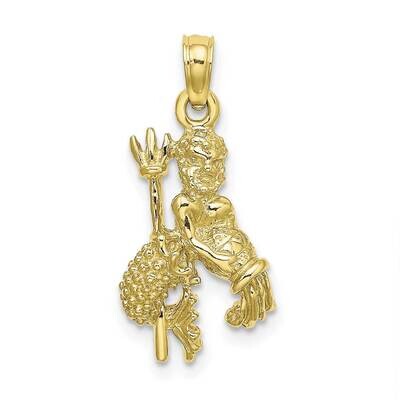 3-D Aquarius Zodiac Pendant 10k Gold 10C3153, MPN: 10C3153,