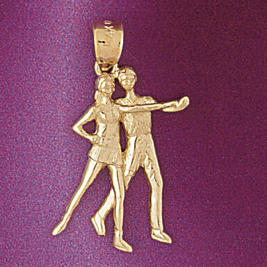 Dazzlers Jewelry Ballerina Dancer Pendant Necklace Charm Bracelet in Yellow, White or Rose Gold 615…