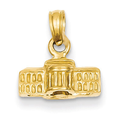 3-D White House Pendant 14k Gold C2239, MPN: C2239, 637218063956