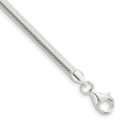 3.3mm Flat Oval Snake Chain 8 Inch Sterling Silver QFS22-8, MPN: QFS22-8,