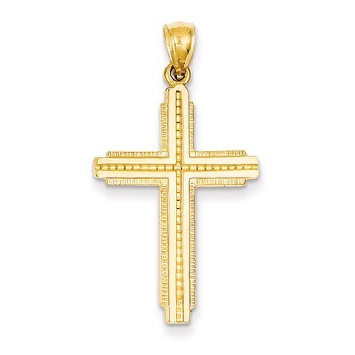 Textured Outline Cross Pendant 14k Gold C4191, MPN: C4191, 637218058822