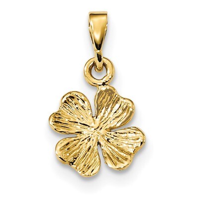 Four Leaf Clover Pendant 14K Gold Polished &amp; Textured K5930, MPN: K5930, 196904089460