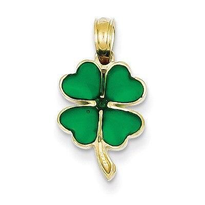 4-Leaf Clover Translucent Acrylic Pendant 14k Gold K4097, MPN: K4097, 637218145478