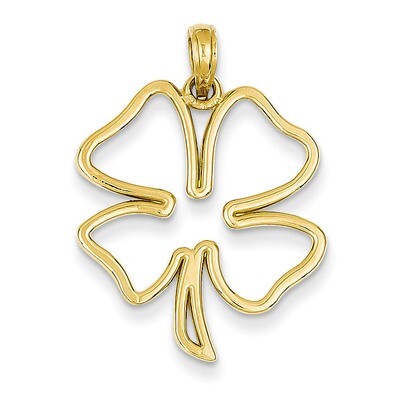 Cut Out 4-Leaf Clover Pendant 14k Gold Polished D4372, MPN: D4372, 637218009008