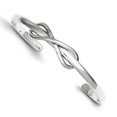 Polished Fancy Design Cuff Bangle Sterling Silver QB602, MPN: QB602, 886774267982