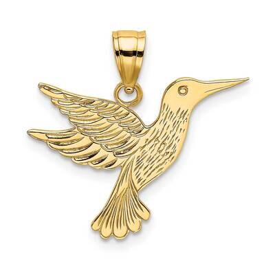 Hummingbird Charm 14k Gold Polished &amp; Engraved K6476, MPN: K6476, 637218034567