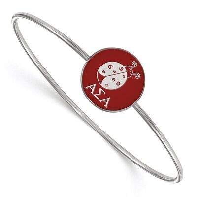 Alpha Sigma Alpha Enameled Slip-on Bangle Sterling Silver SS049ASI-7, MPN: SS049ASI-7, 886774610740