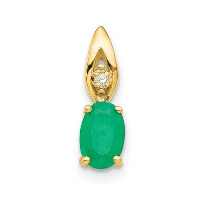 Emerald Diamond Pendant 14k Gold XBS602, MPN: XBS602,