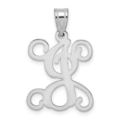 Initial Letter J Pendant 10k White Gold 10XNA518W/J, MPN: 10XNA518W/J,