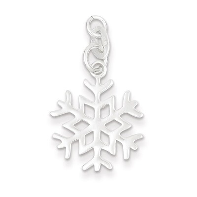 Snowflake Charm Sterling Silver Polished QC6894, MPN: QC6894, 883957577982