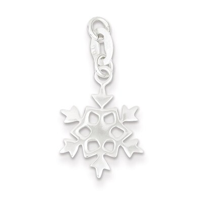 Snowflake Charm Sterling Silver Polished QC7573, MPN: QC7573, 883957577616