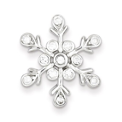 Snowflake Pendant Sterling Silver Diamond QP1127, MPN: QP1127, 191101279416