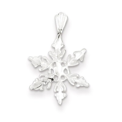Snowflake Pendant Diamond-cut Sterling Silver QC4745, MPN: QC4745, 883957975740