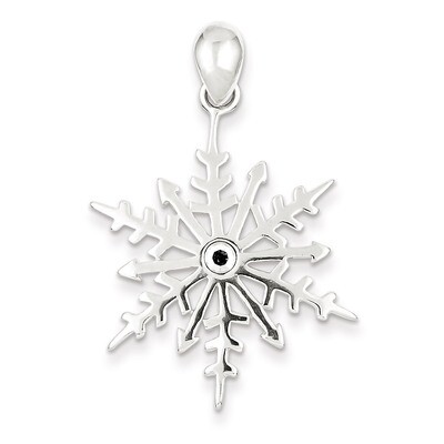 Snowflake with Stellux Crystal Pendant Sterling Silver QC4753, MPN: QC4753, 883957911533