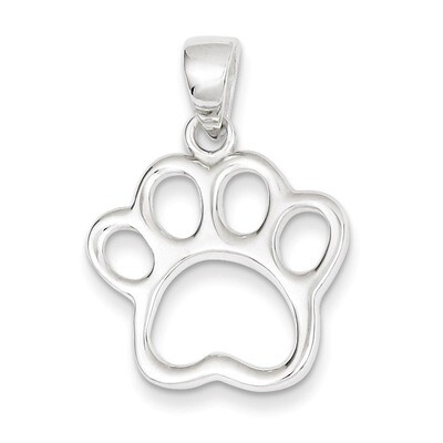 Paw Pendant Sterling Silver QC6354, MPN: QC6354, 886774760780