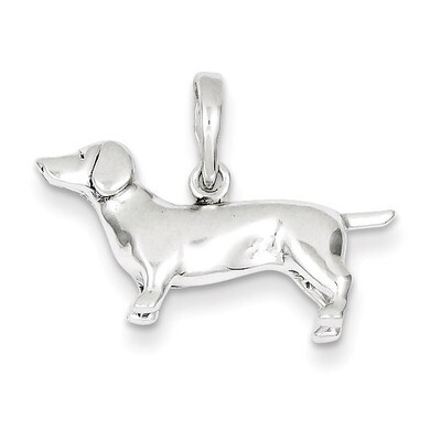 Dachshund Pendant Sterling Silver QC6338, MPN: QC6338, 886774760100