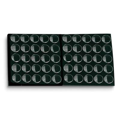50 Round Gem Jars in Foam Black Tray Liner JT5396, MPN: JT5396, 790524850075
