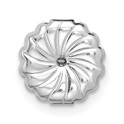 9.0mm Swirl Earring Nut Component 14k White Gold WG4873, MPN: WG4873,