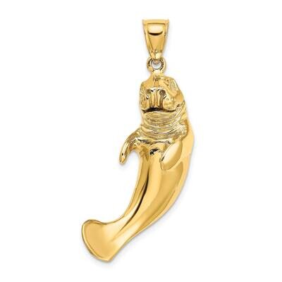 Manatee Charm 14k Gold 3-D Polished K7963, MPN: K7963, 637218048724