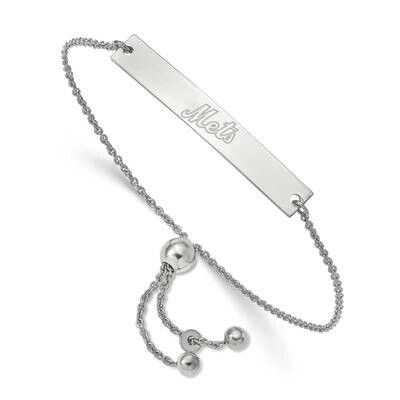 New York Mets Bar Adjustable Bracelet Team Script Sterling Silver SS040MET-9, MPN: SS040MET-9, 1911…