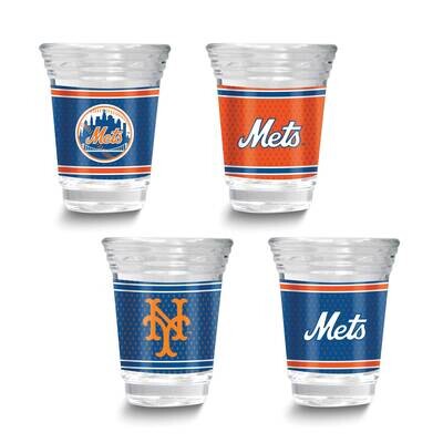 MLB New York Mets 4-piece Shot Glass Set GM26124-MET, MPN: GM26124-MET, 737538033711