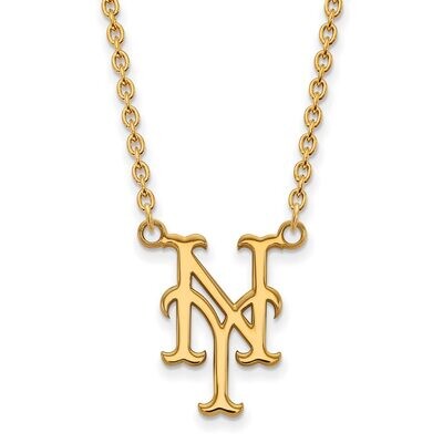 New York Mets Large Pendant with Chain Necklace 14k Yellow Gold 4Y009MET-18, MPN: 4Y009MET-18, 8867…